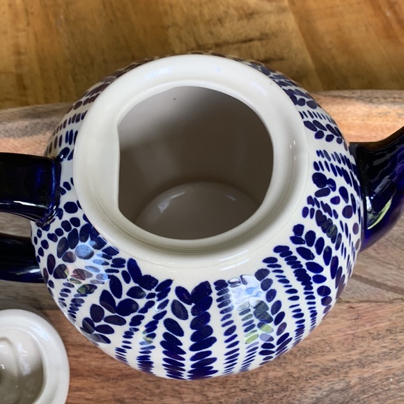 Blue and White Ceramic Teapot - Picture 9 of 12